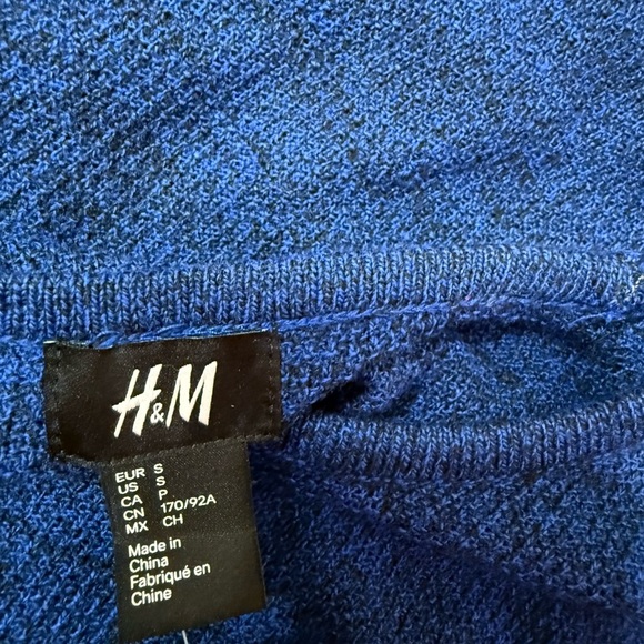 H&M women's sweater blouse size S blue - Picture 3 of 4
